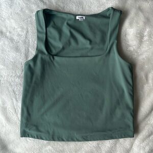 Garage light green / teal square neck tank top